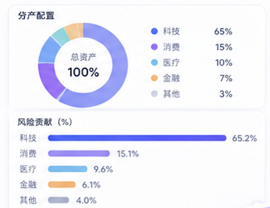 投资组合的资产配置和风险贡献分析
